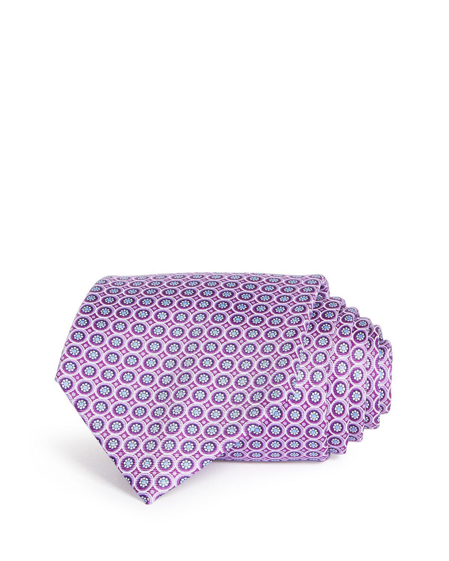 The Men's Store Neat Circles Silk Classic Tie Purple