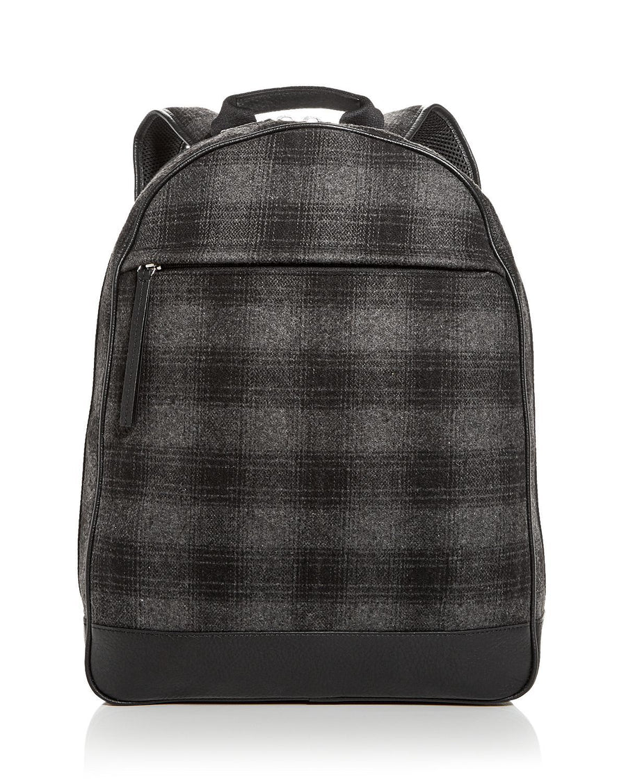 The Men's Store Plaid Wool Backpack Gray