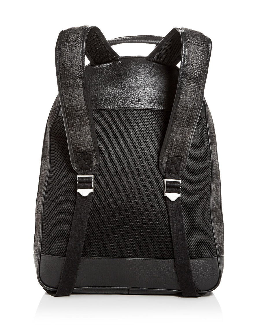 The Men's Store Plaid Wool Backpack Gray