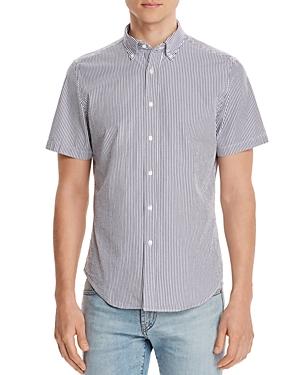 The Men's Store Short-Sleeve Seersucker Regular Fit Button-Down Shirt  Blue