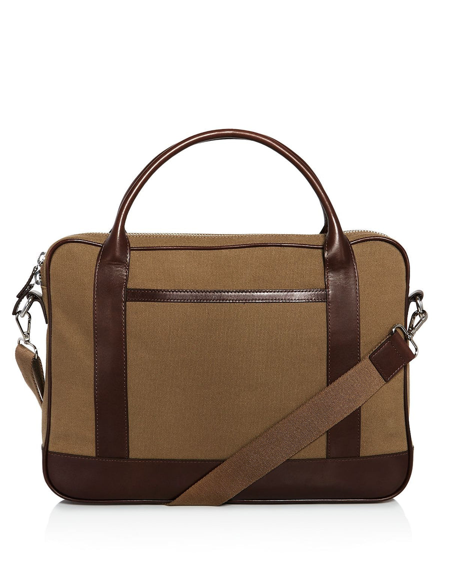 The Men's Store Slim Briefcase Khaki