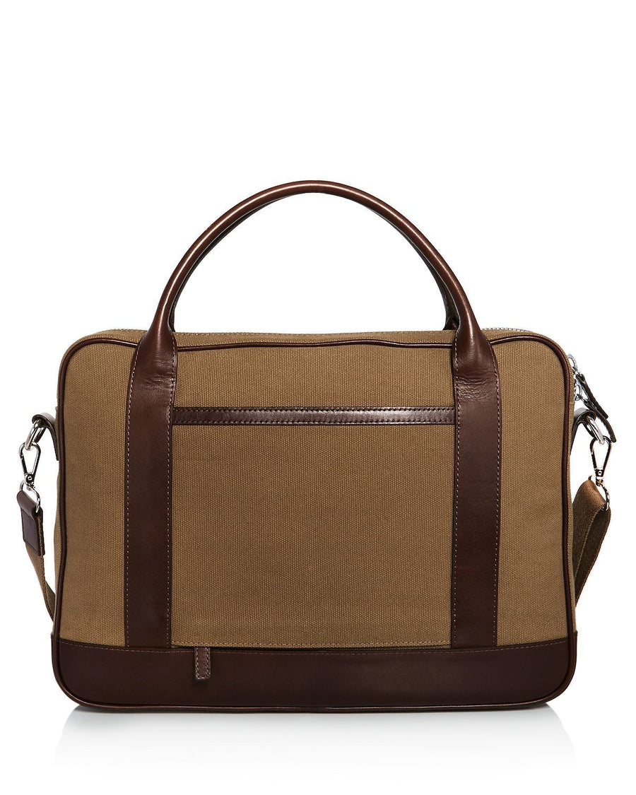 The Men's Store Slim Briefcase Khaki