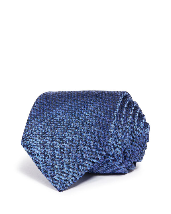 The Men's Store Textured Dot Silk Classic Tie Blue/Pink