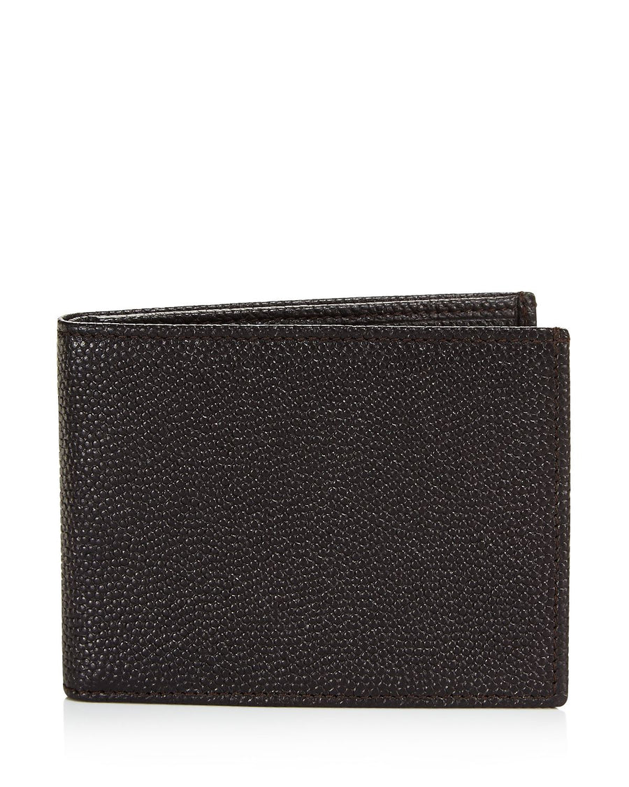 The Men's Store Textured Leather Wallet Brown