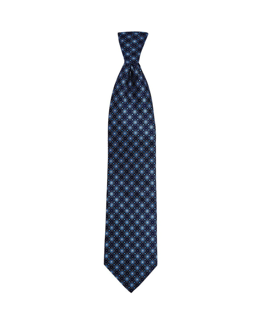 The Men's Store The Store Floral Medallion Classic Necktie Navy/Blue