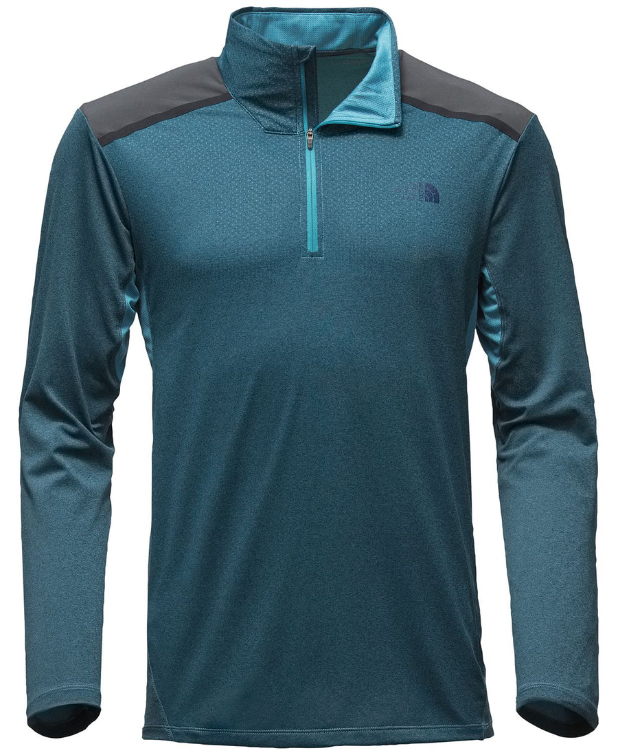 The North Face Kilowatt Ombré Dot-print Quarter-zip Shirt Mid Grey