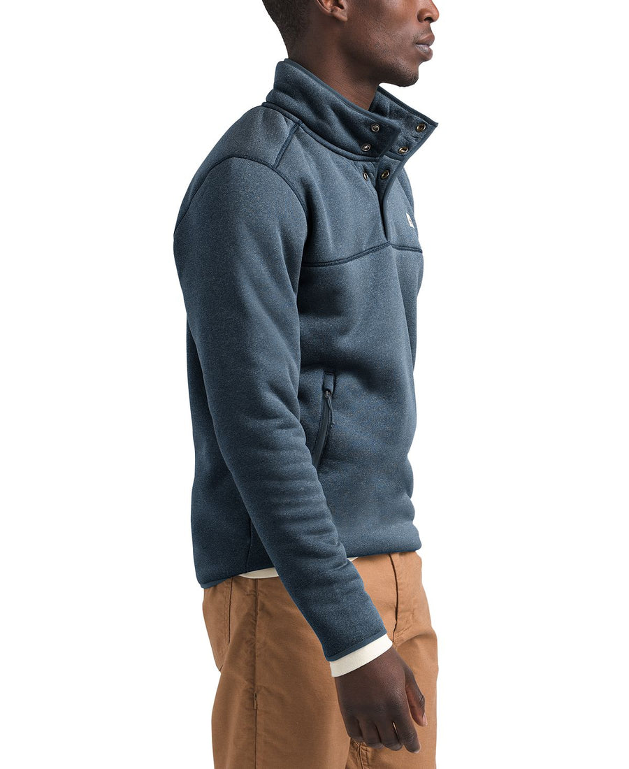 The North Face Men"s Sherpa Patrol Fleece Sweatshirt Shady Blue Heather/Peyote Beige