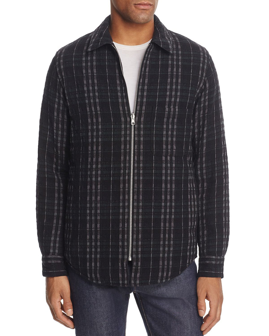 Theory Reversible Zip Shirt Jacket Black Multi