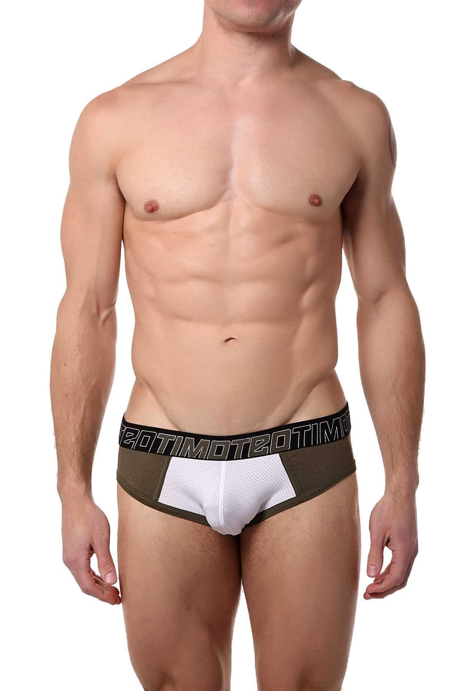 Timoteo Army-Green Aero-Tech Jock-Brief