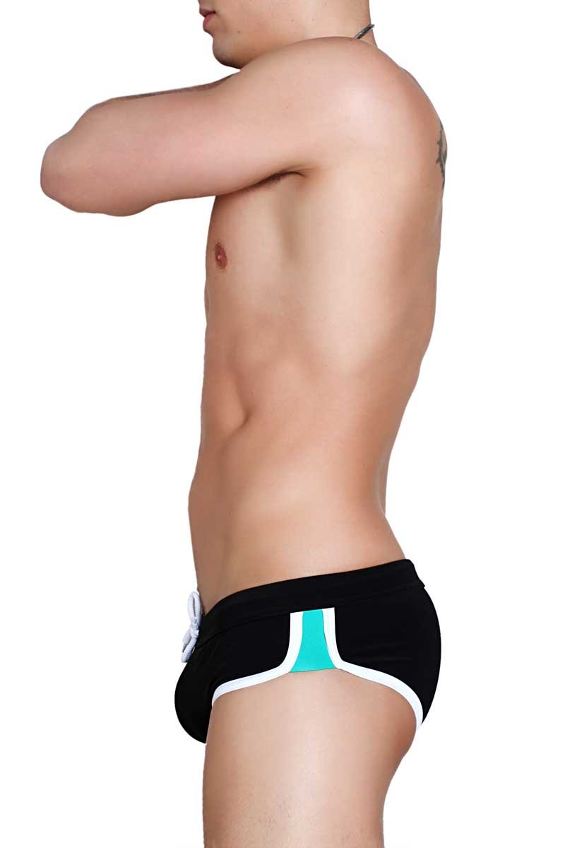 Timoteo Black Malibu Swim Brief