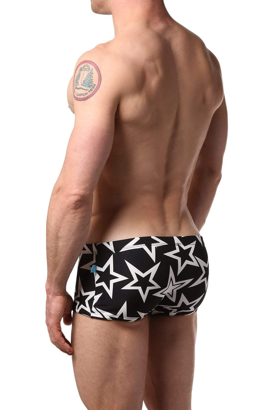 Timoteo Black Star Open Water Swim Trunk