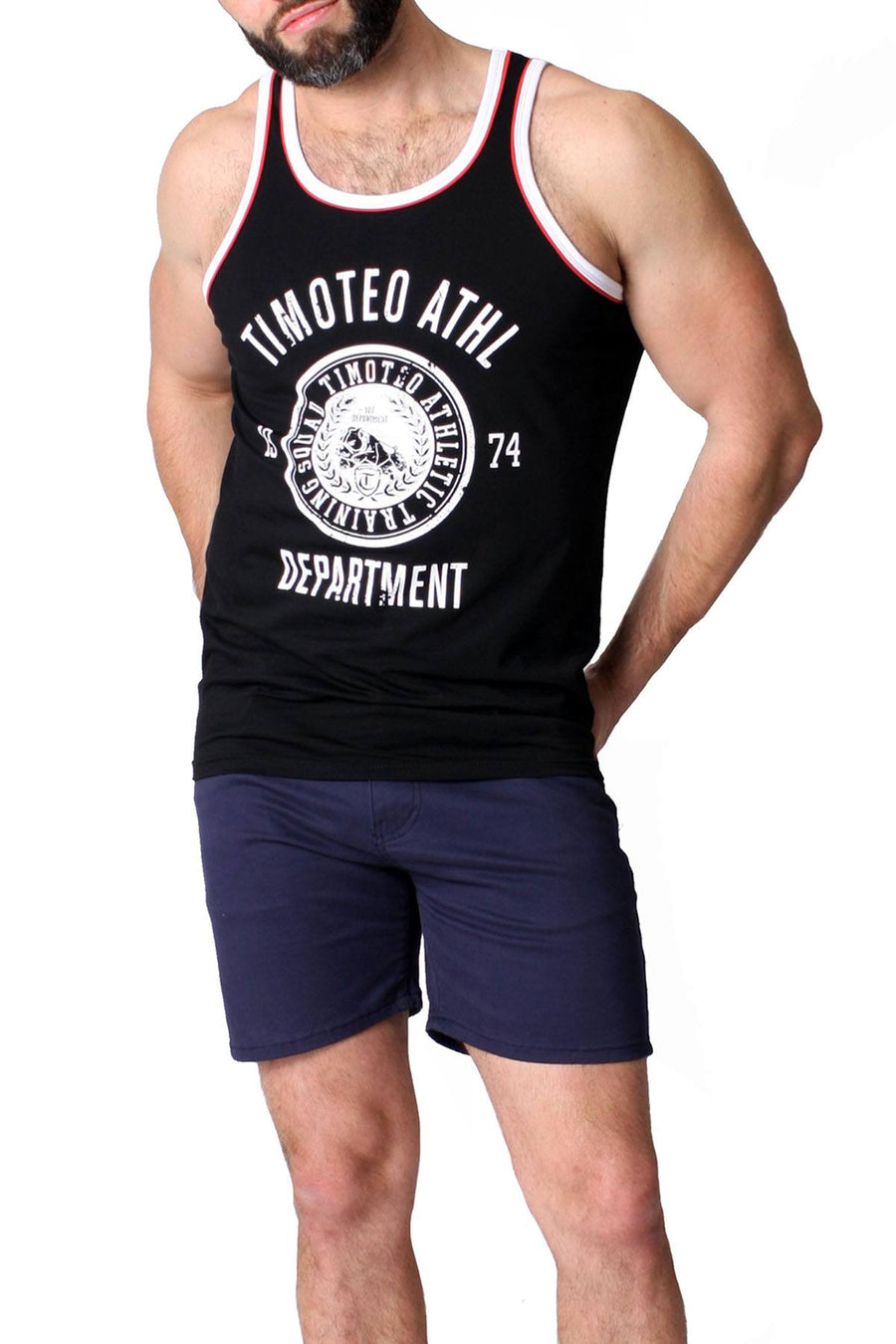 Timoteo Black Training Team Tank Top