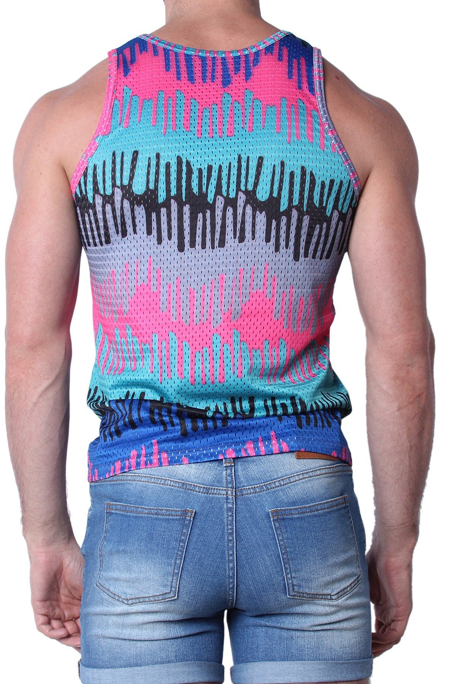 Timoteo Blue Drip Safari Tank Top