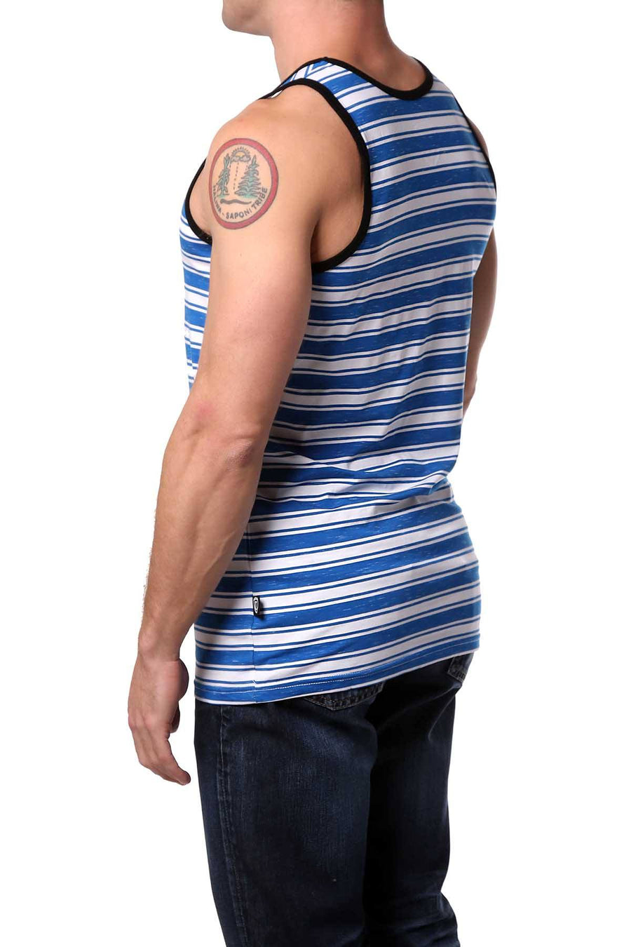 Timoteo Blue Striped Oceanside Tank
