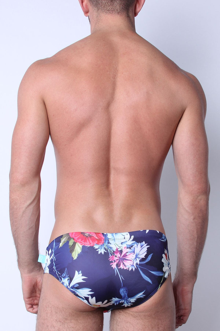Timoteo Navy Floral Lakeshore Swim Brief