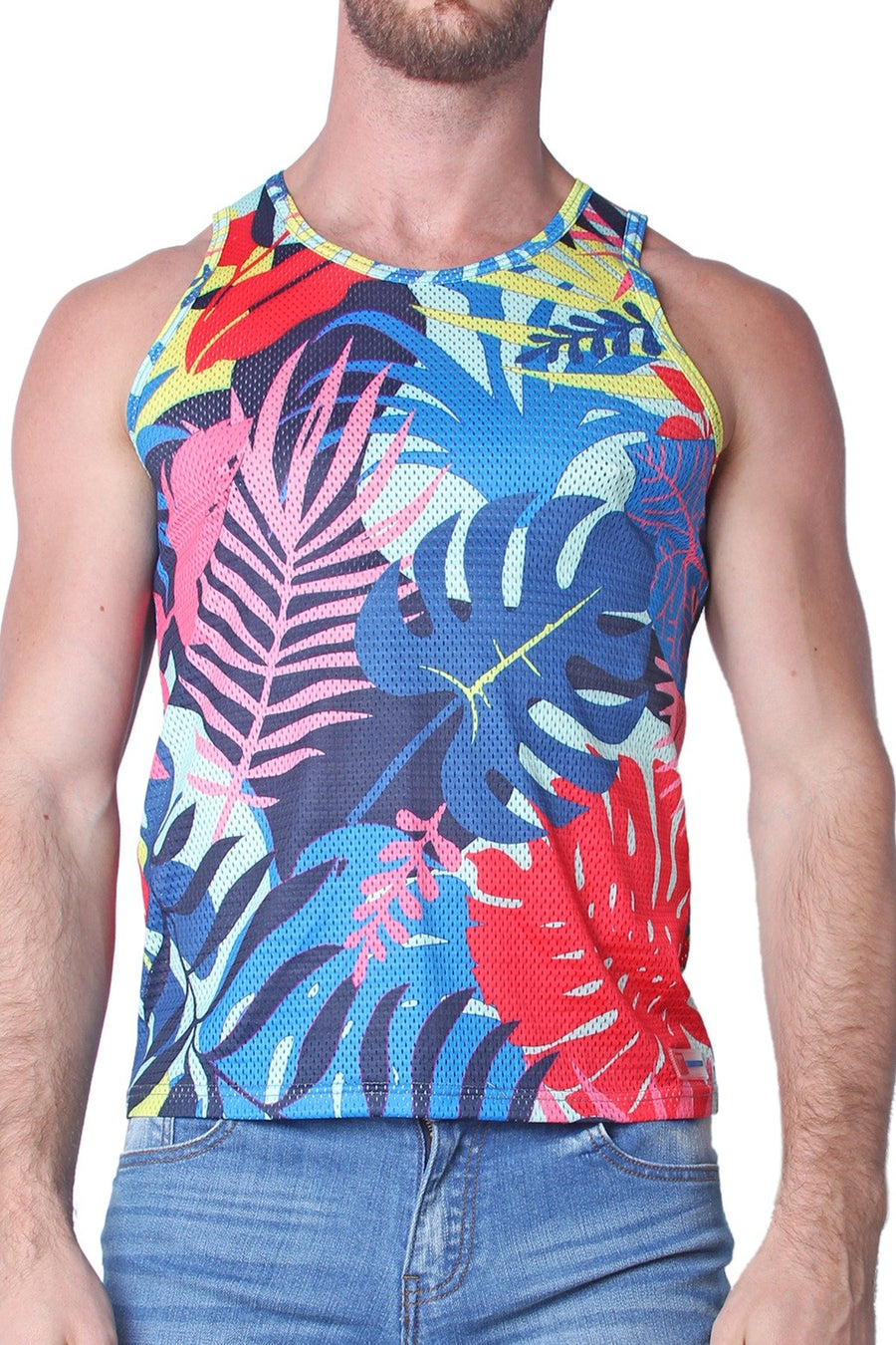 Timoteo Palm Pink Safari Tank Top