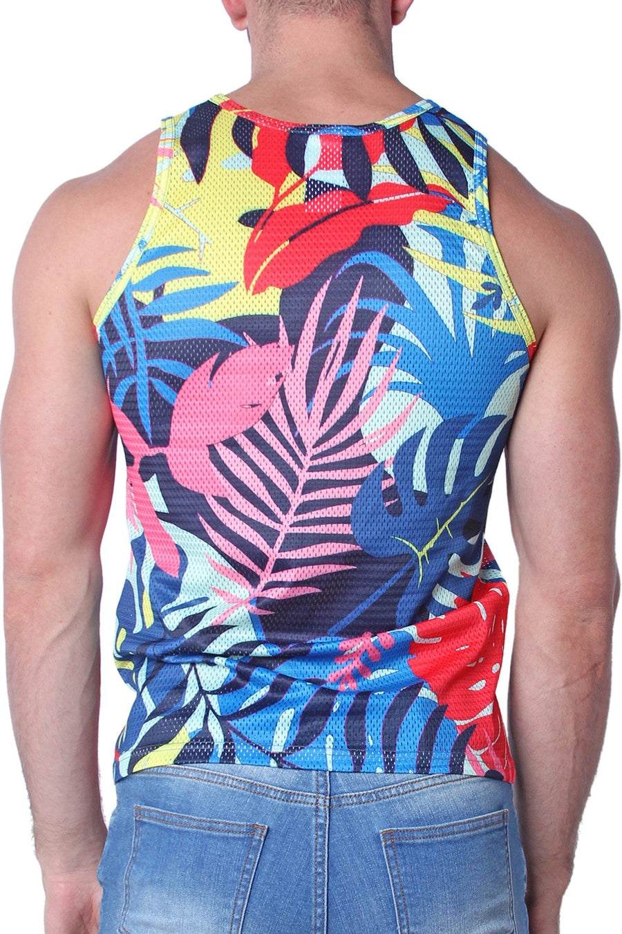 Timoteo Palm Pink Safari Tank Top