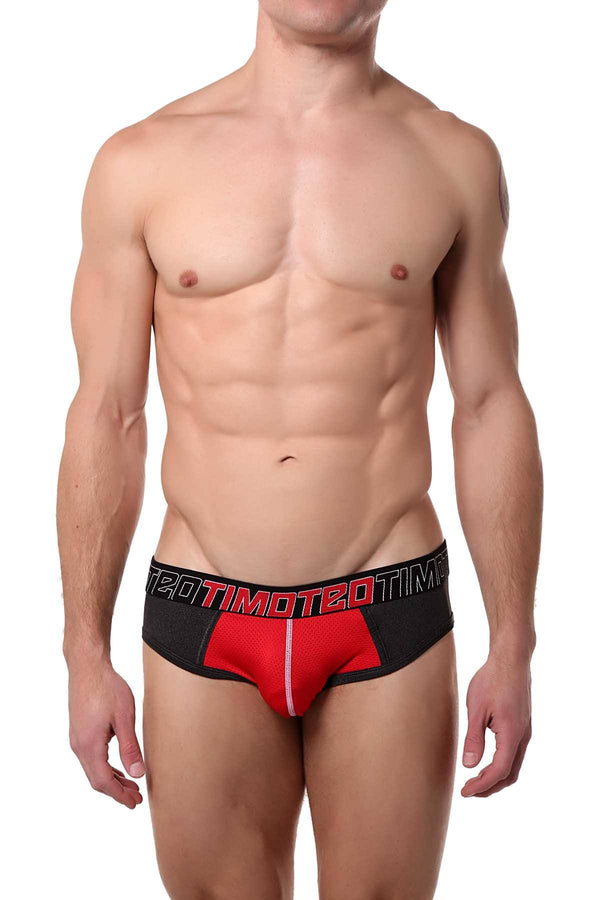 Timoteo Red Aero-Tech Jock-Brief