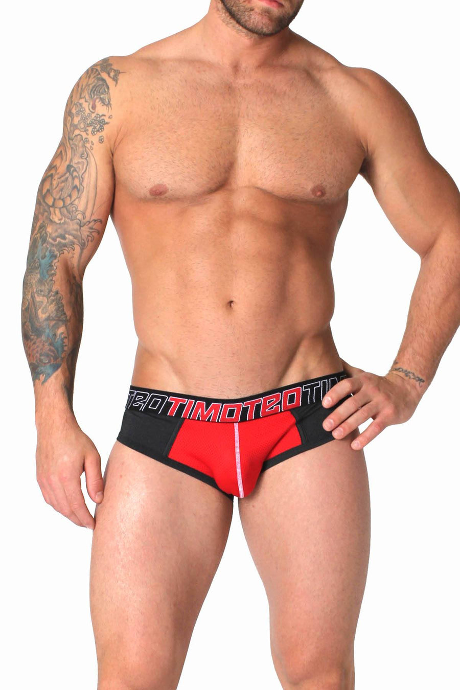Timoteo Red Aero-Tech Jock-Brief