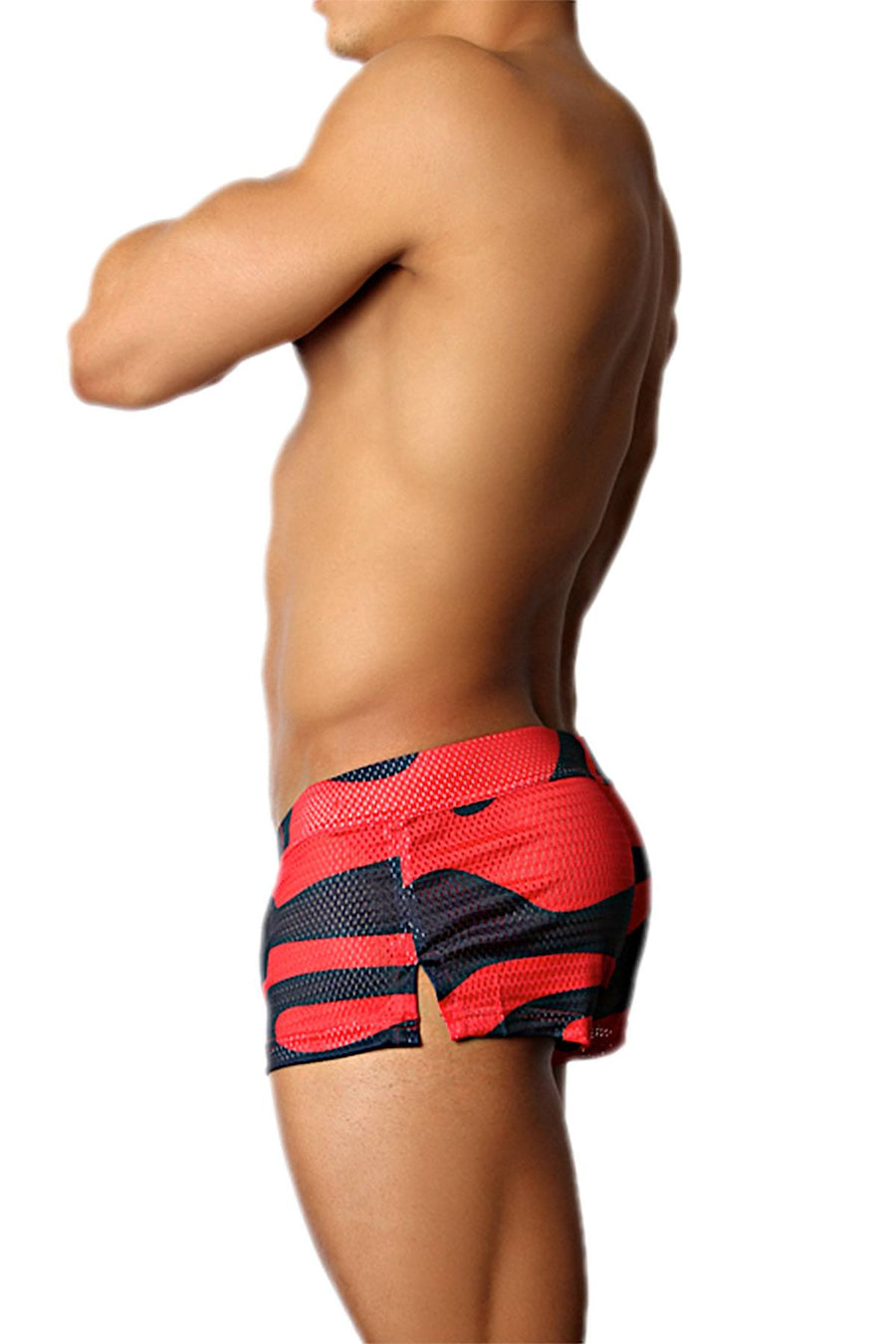 Timoteo Red Lava Mesh Short
