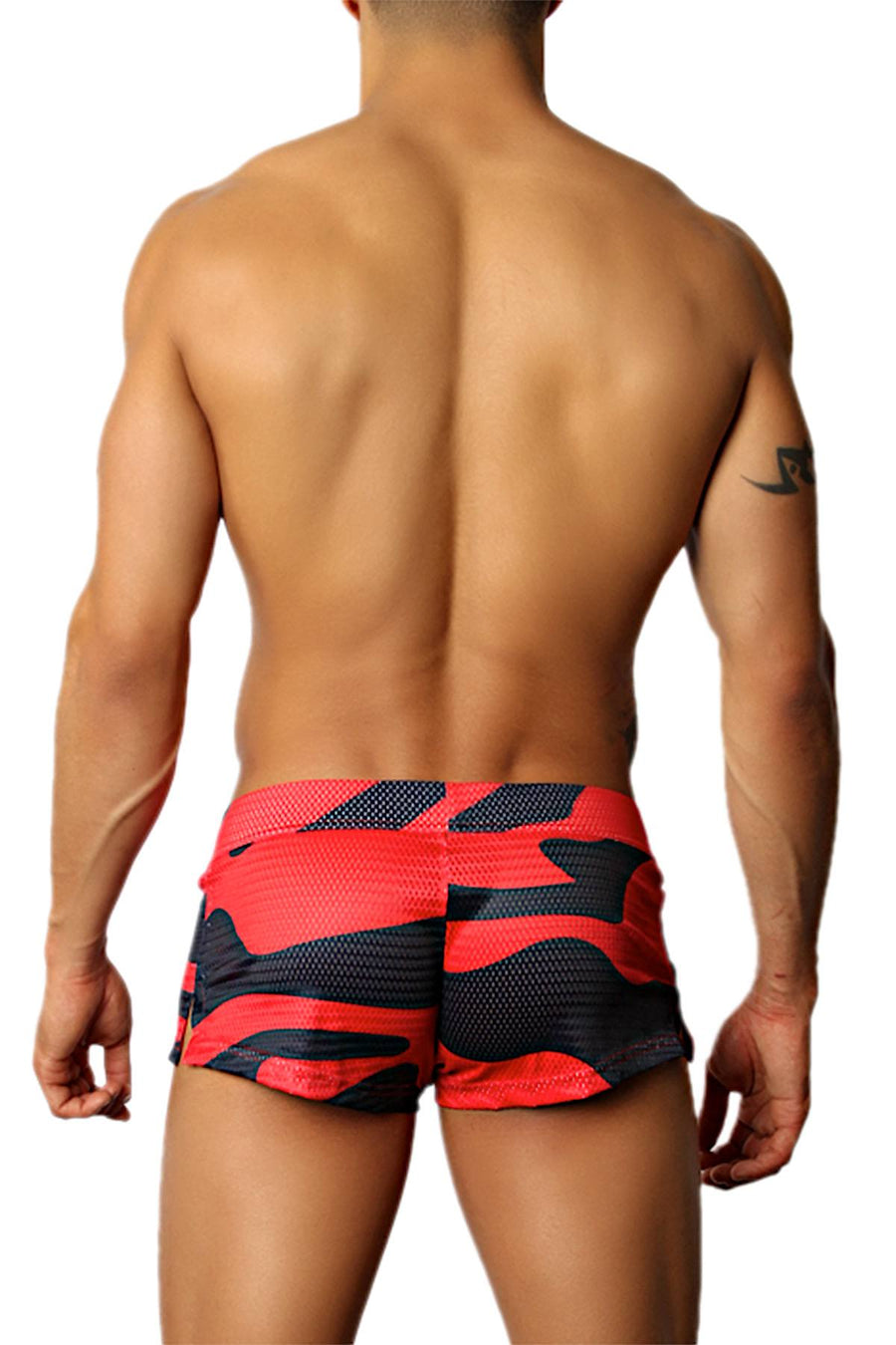 Timoteo Red Lava Mesh Short