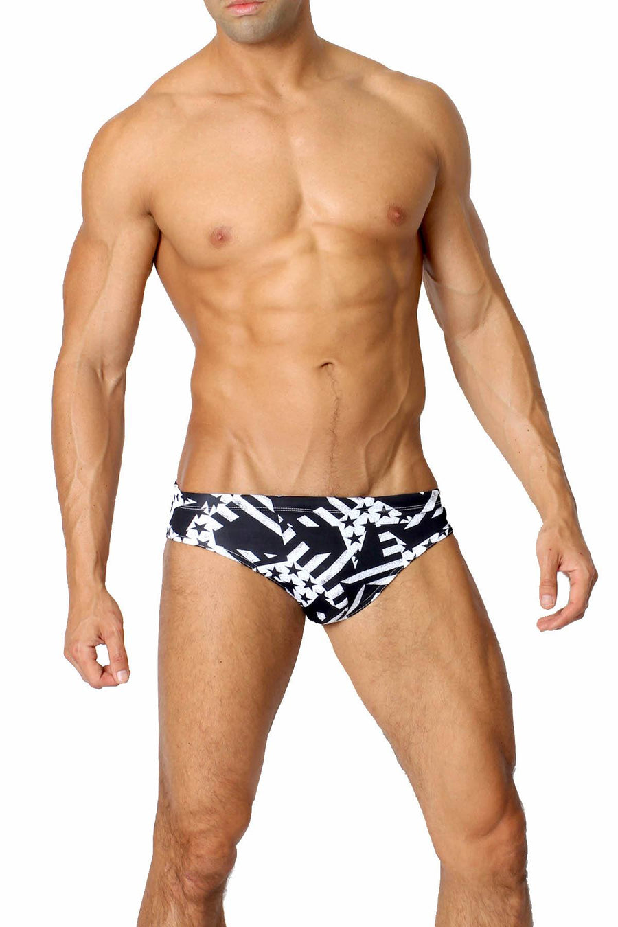Timoteo Star/Stripe Lakeshore Low-Rise Swim Brief