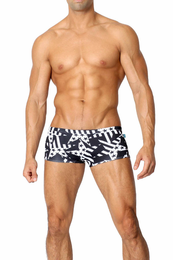 Timoteo Star/Stripe Open-Water Swim Trunk