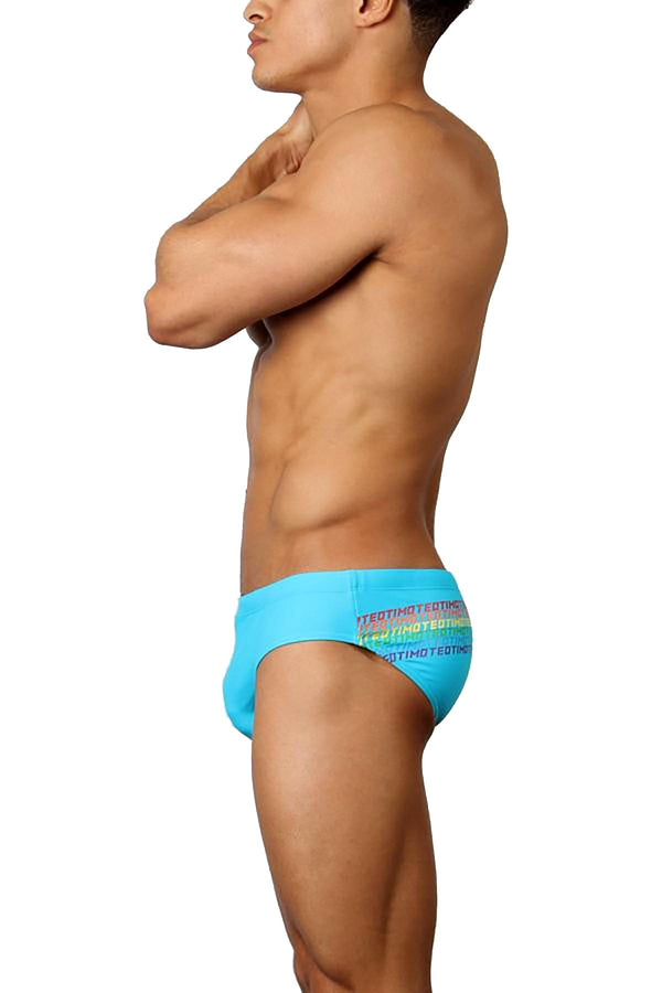 Timoteo Turquoise-Blue PRIDE-19 Ltd. Edition Swim Brief