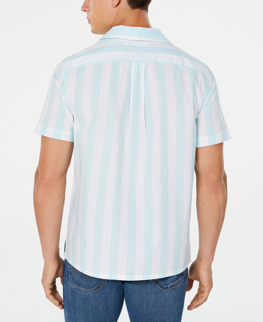 Tommy Hilfiger Abner Stripe Camp Collar Shirt Limpet Shell