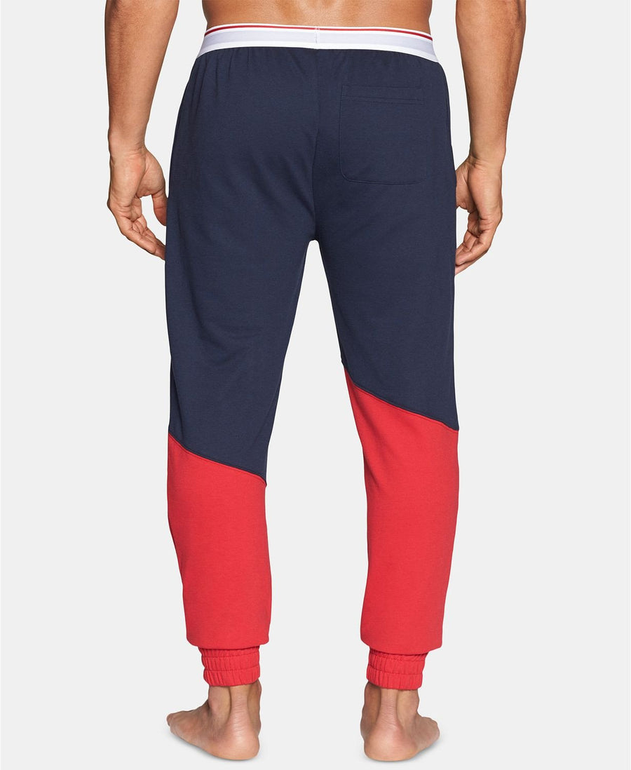 Tommy Hilfiger Colorblock Lounge Jogger Pants in Dark Red