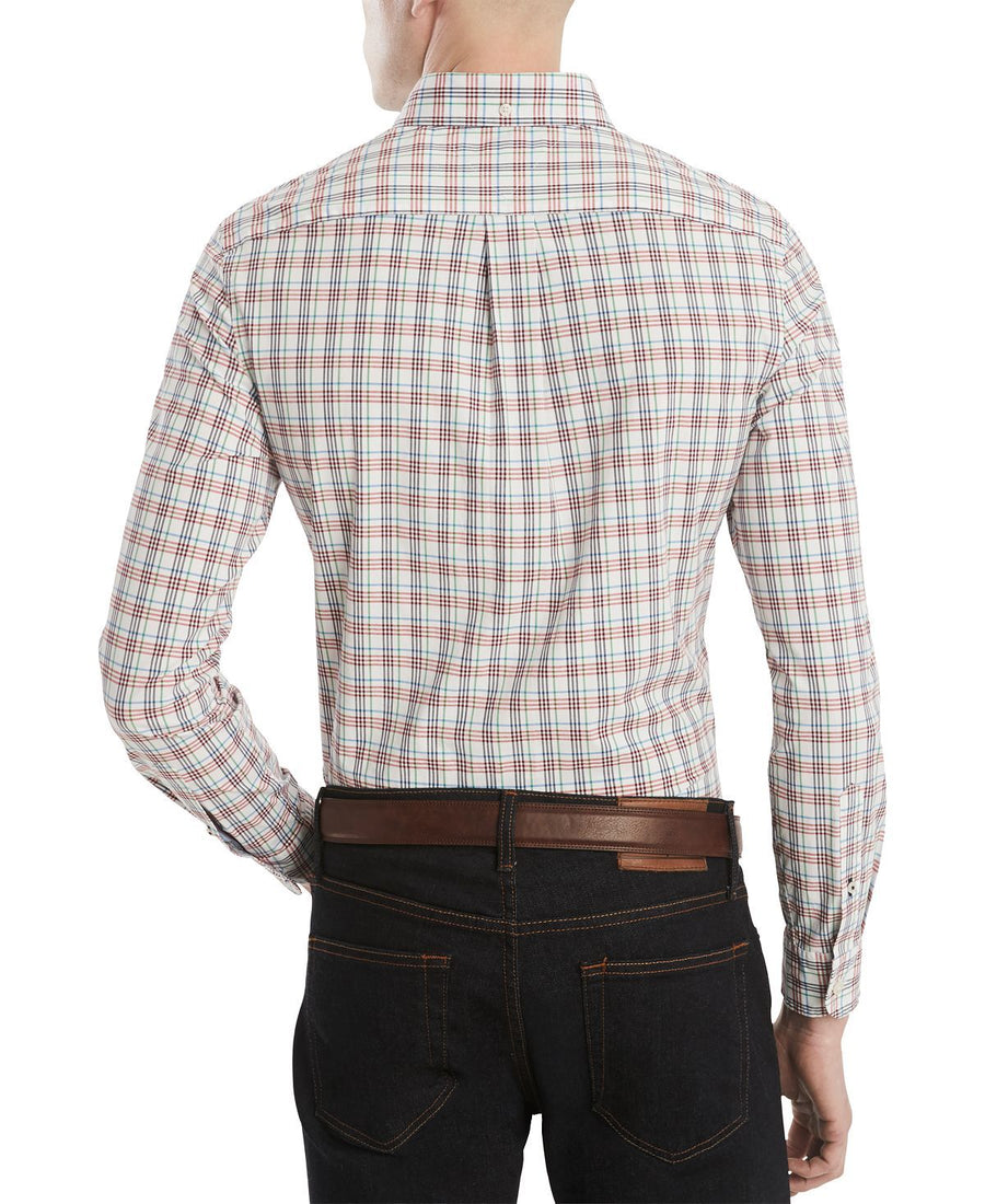 Tommy Hilfiger Custom-fit Stretch Sammy Plaid Shirt Apple Red