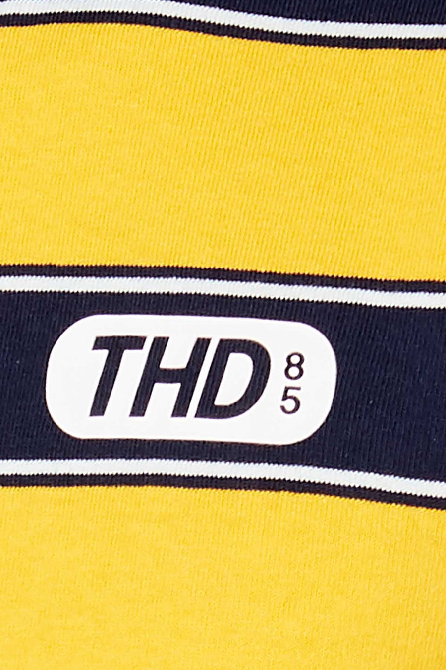 Tommy Hilfiger Golden Rod/Navy Striped Custom Fit Long Sleeve Polo Shirt