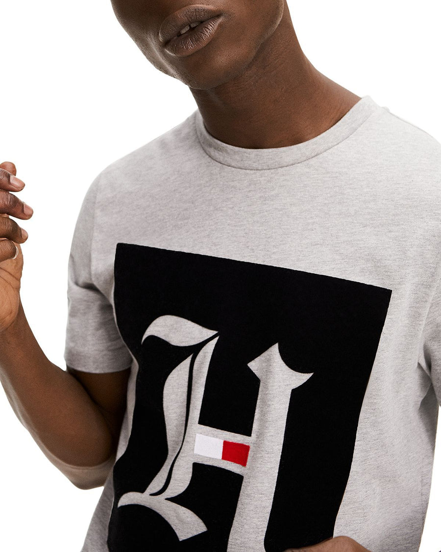 Tommy Hilfiger Graphic Logo Tee Cloud Heather