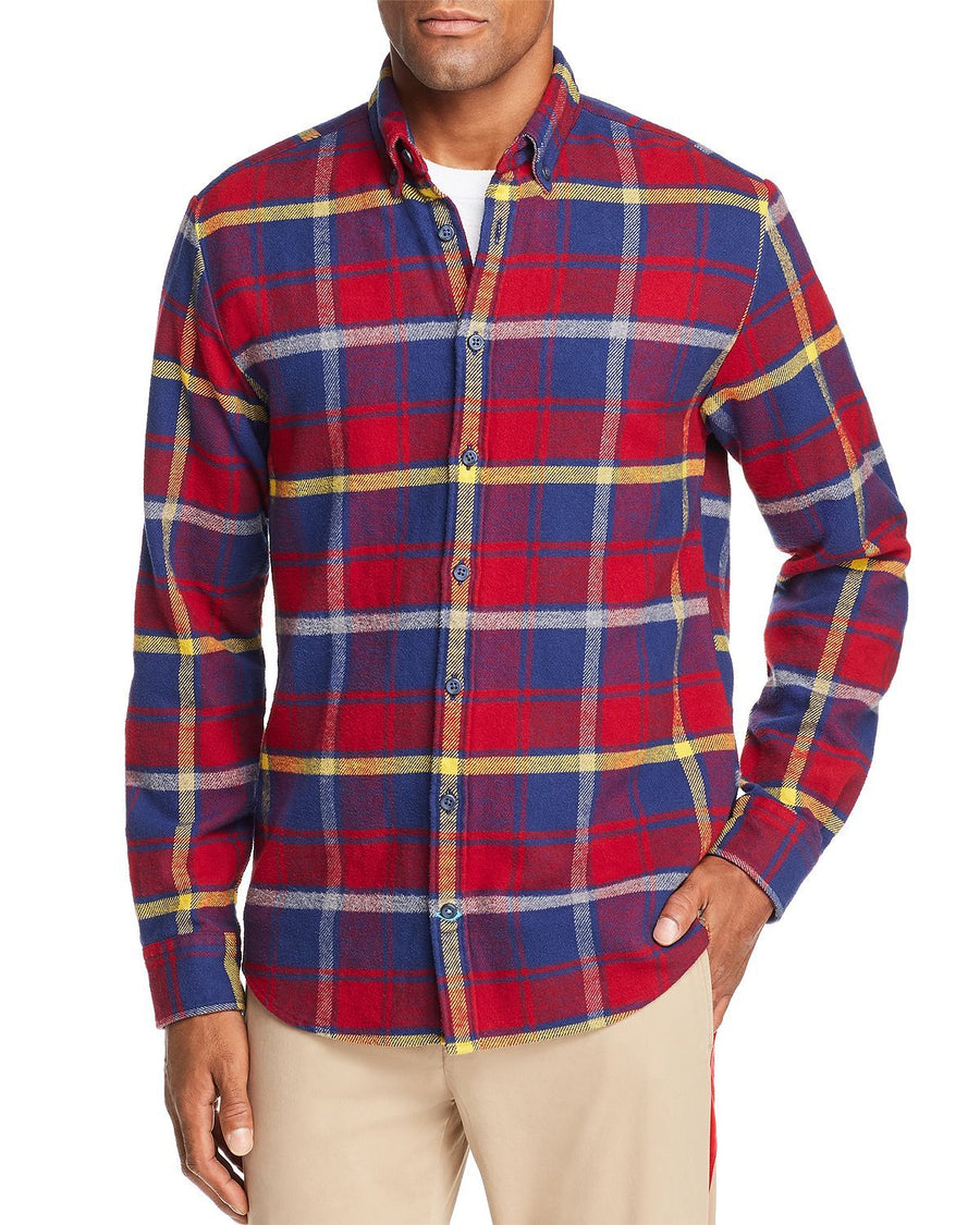 Tommy Hilfiger Heavy Flannel Button-down Shirt Rhubard