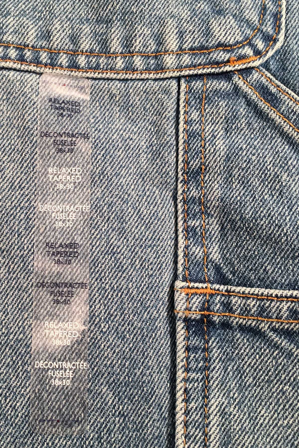 Tommy Hilfiger Medium Blue Wash Distressed Relaxed Tapered Jeans