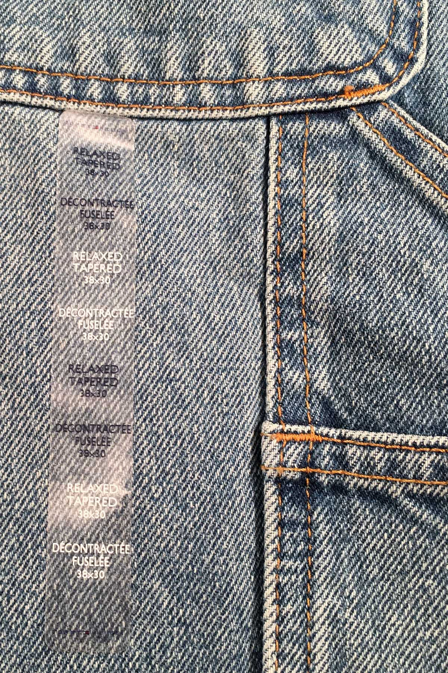 Tommy Hilfiger Medium Blue Wash Distressed Relaxed Tapered Jeans