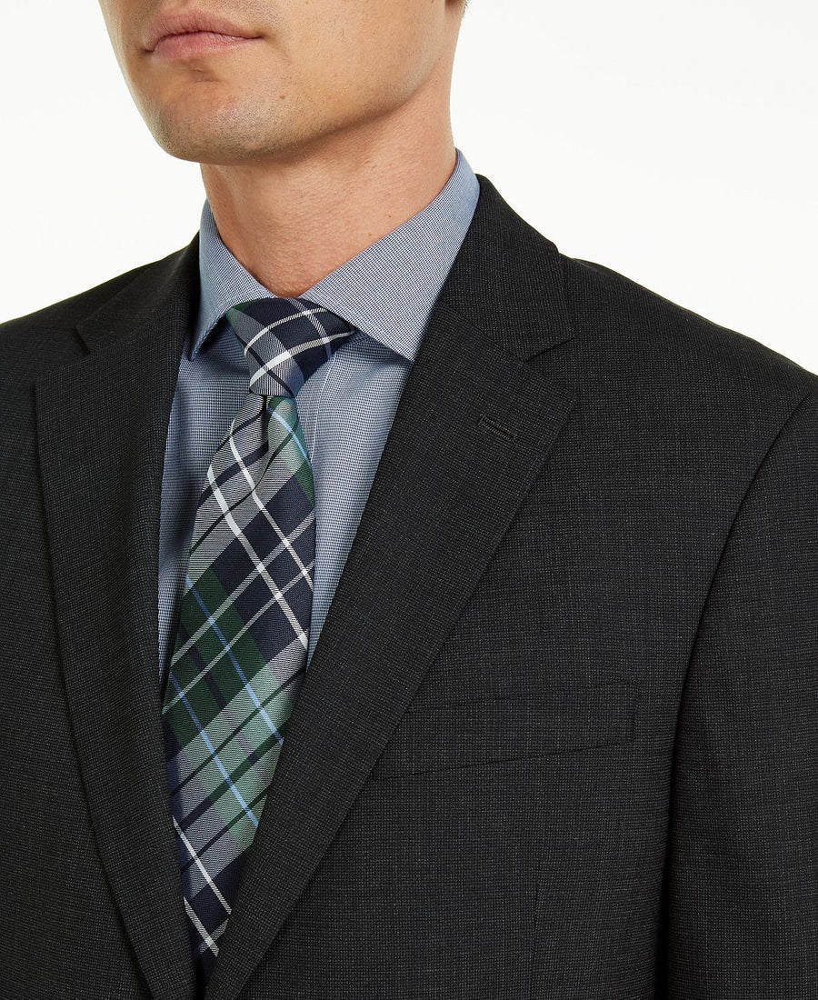 Tommy Hilfiger Modern-fit Charcoal Thflex Suit Jacket Charcoal