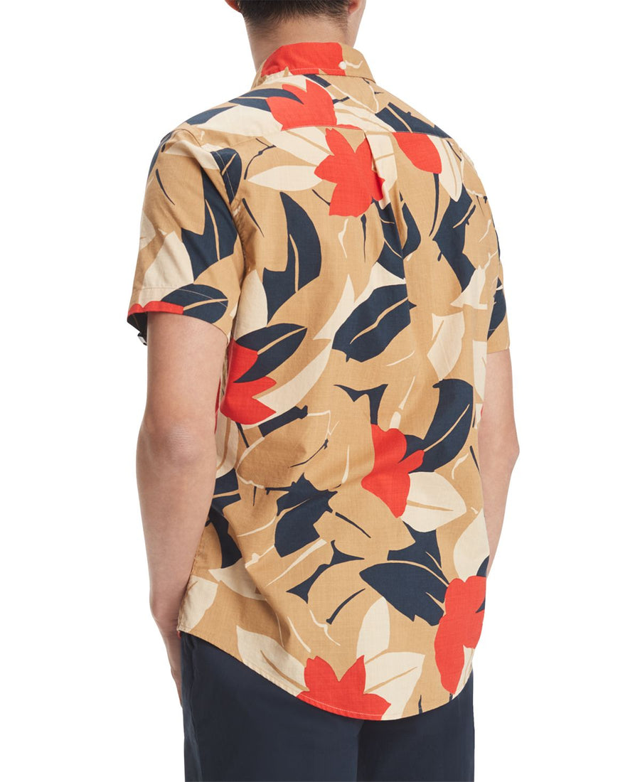 Tommy Hilfiger Scott Tropical Print Shirt Champagne Toast