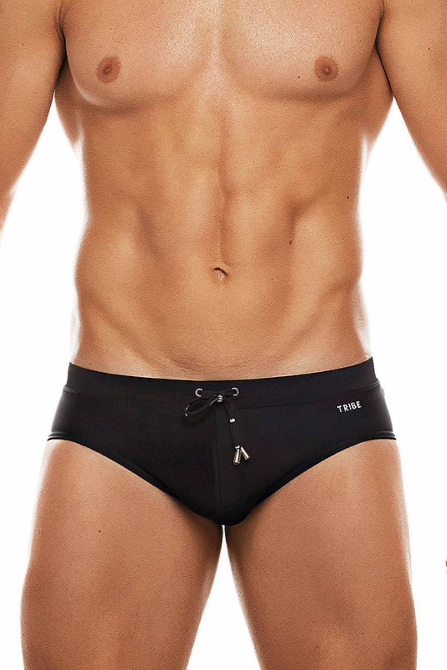 Tribe Black/White Saint Tropez Low-Rise Swim Brief