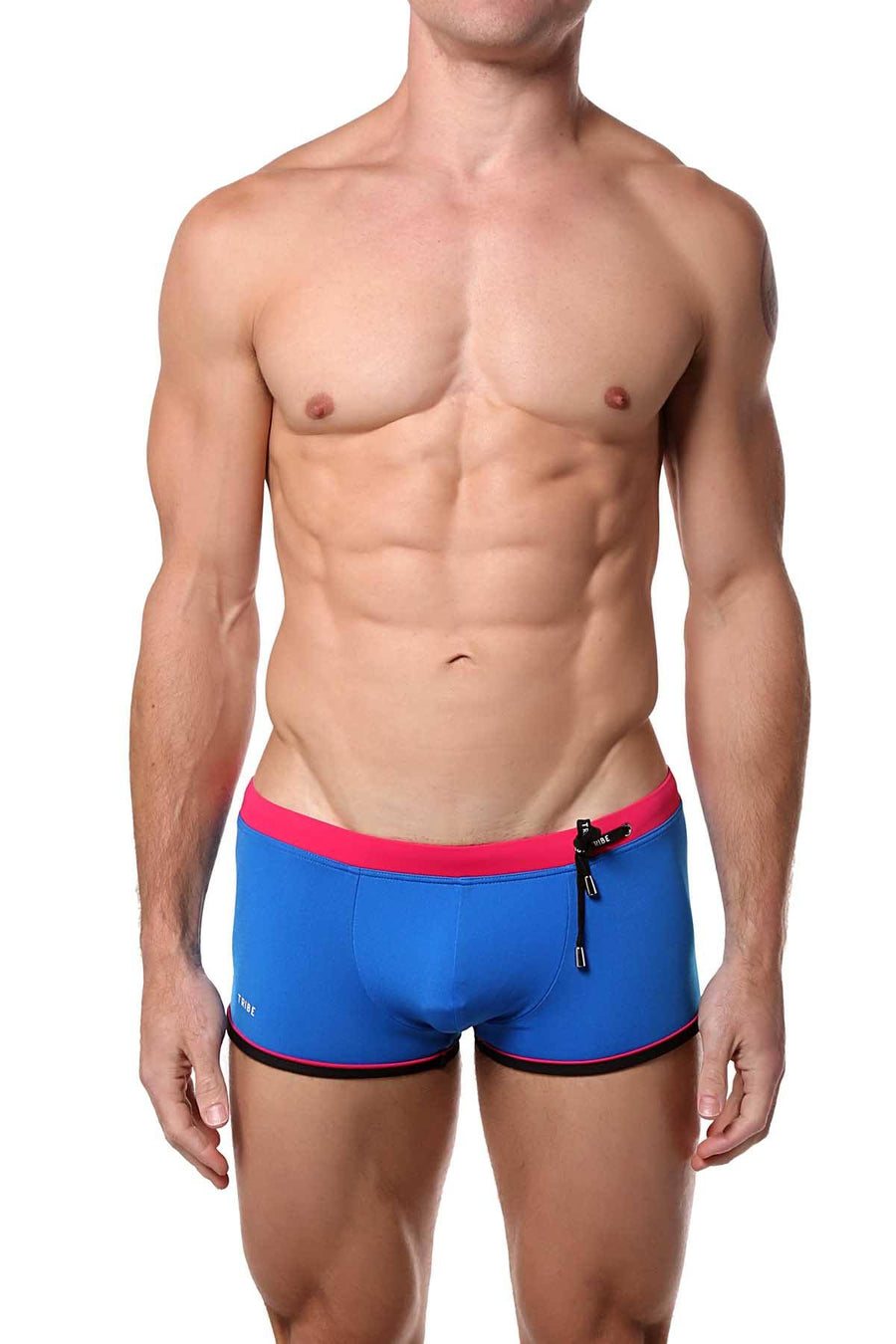 Tribe Cobalt-Blue/Pink Oceanic Swim Trunk