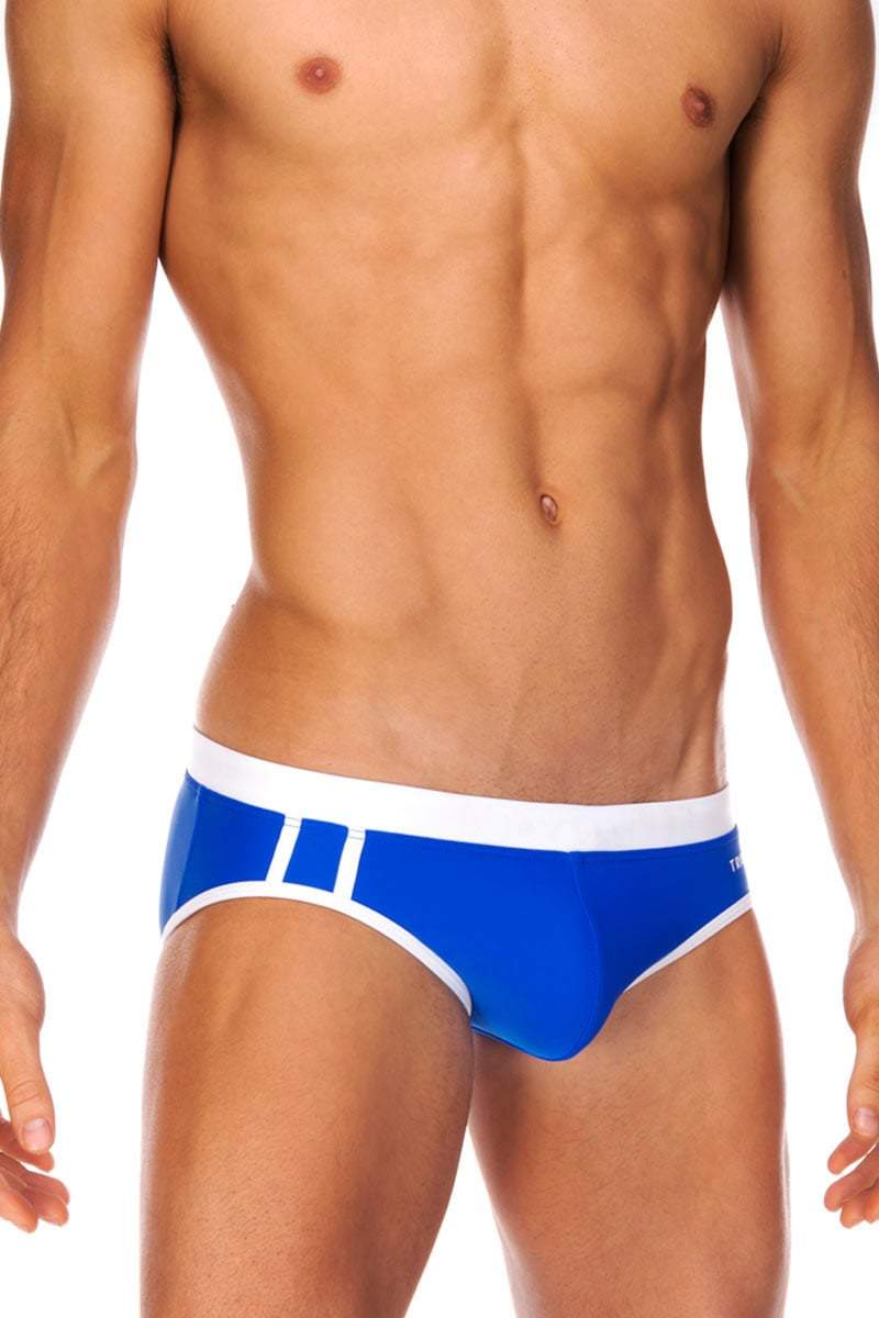 Tribe Cobalt & White Indian Lo Rise Swim Brief