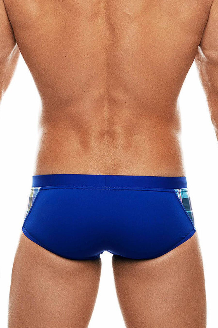 Tribe Electric-Blue/White 08 Highland-Fling Swim Boy-Brief
