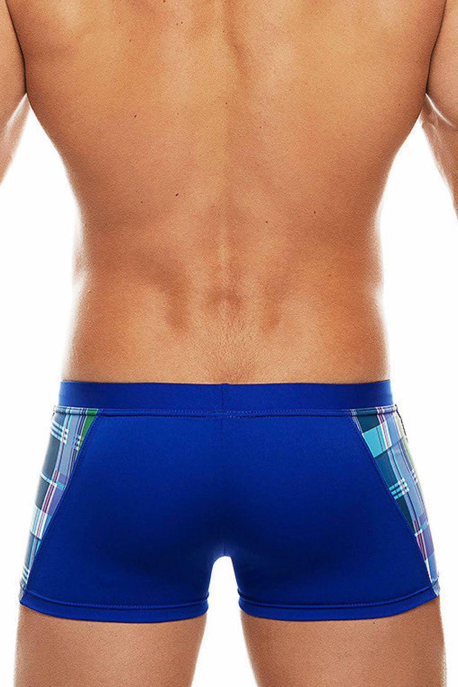 Tribe Electric-Blue/White 08 Highland-Fling Swim Trunk