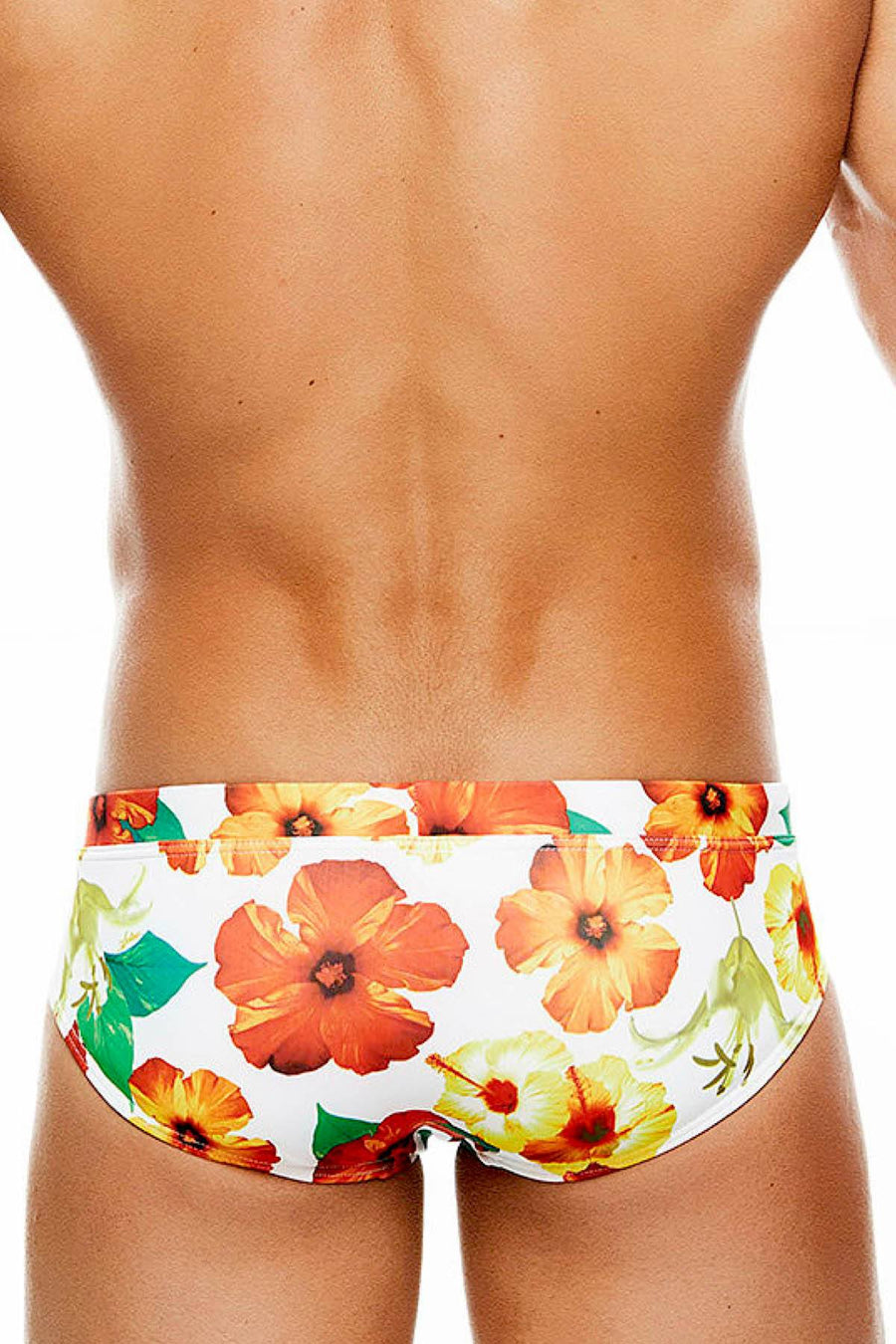 Tribe Full-Hibiscus Printed Maui Low-Rise Swim Brief