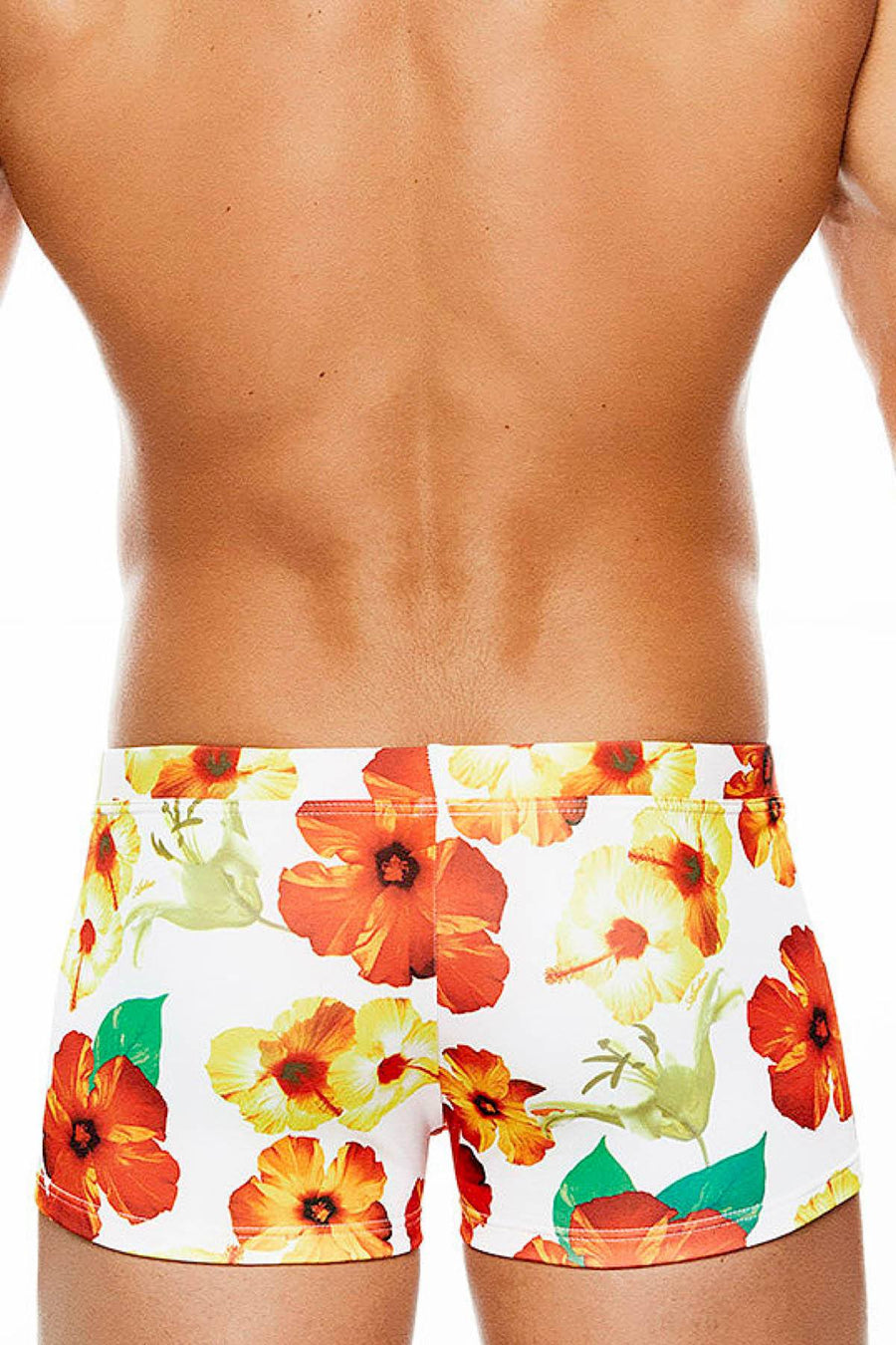 Tribe Full-Hibiscus Printed Maui Swim Trunk