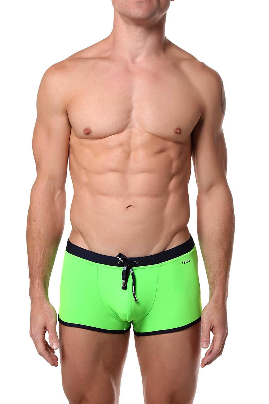 Tribe Lime/Navy Atlantic Swim Trunk