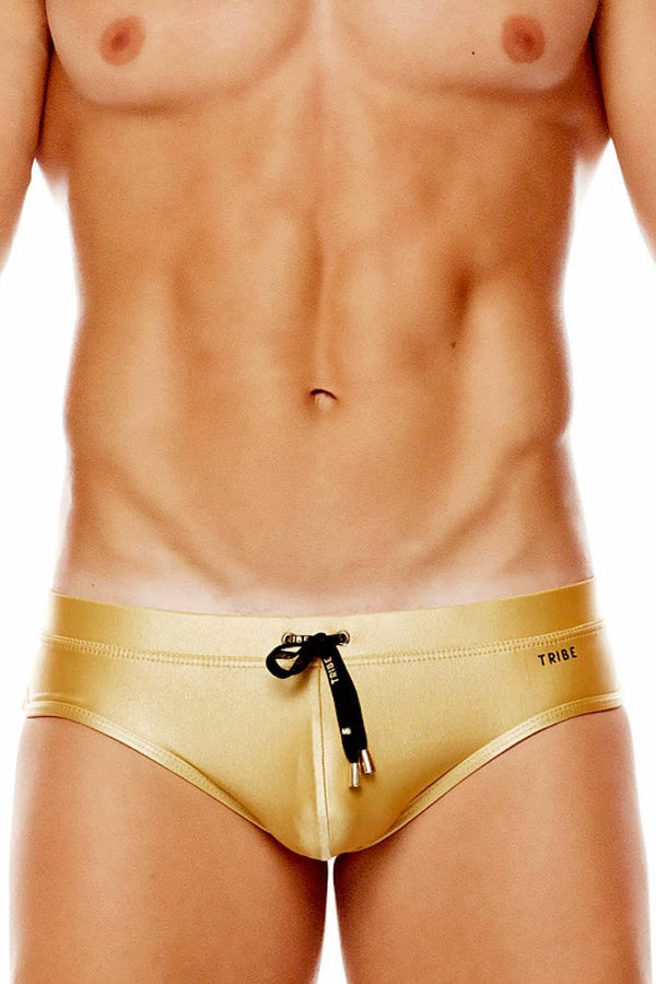 Tribe Liquid-Gold Ibiza Low-Rise Swim Brief