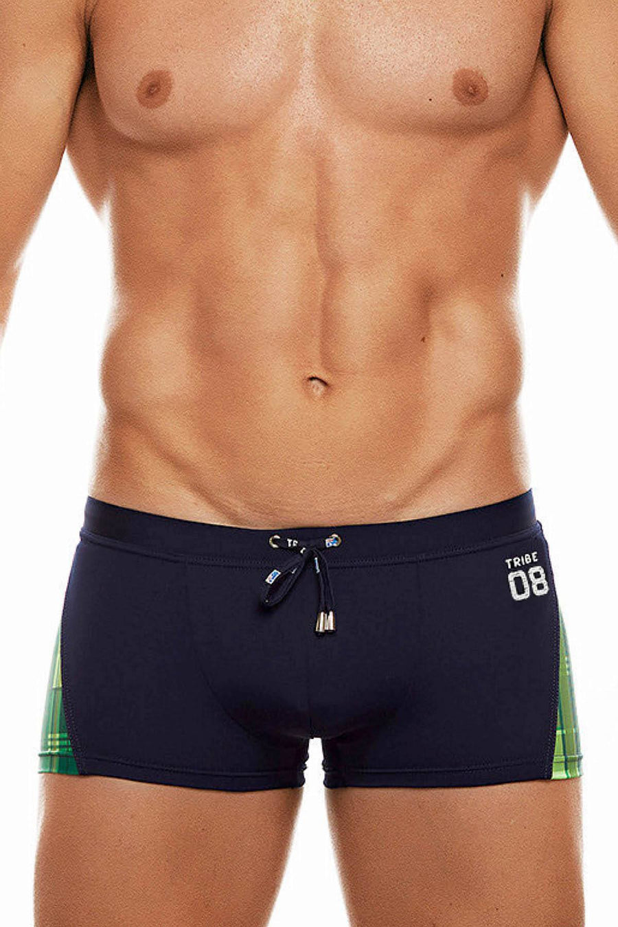 Tribe Navy/Green 08 Highland-Fling Swim Trunk