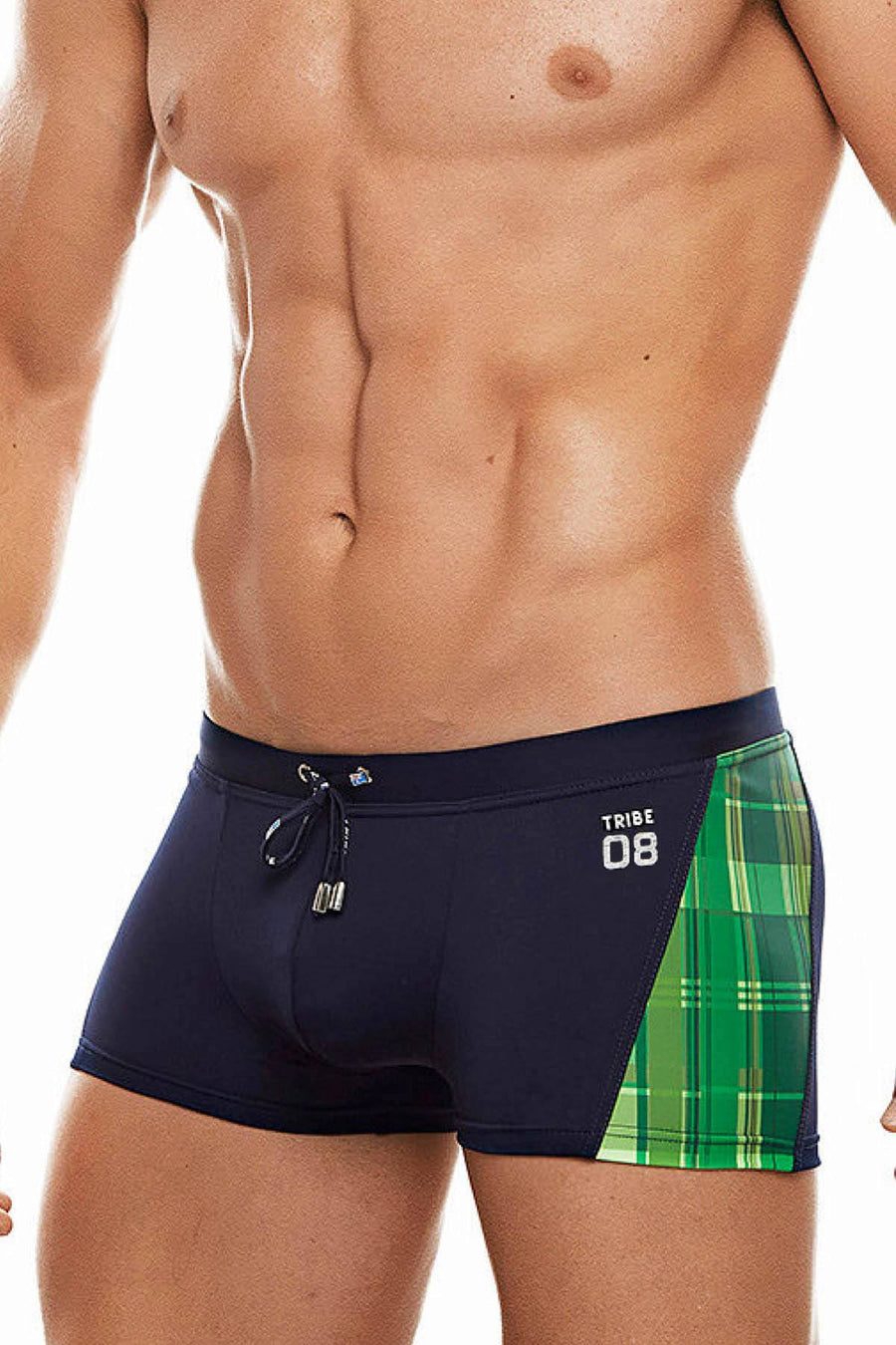 Tribe Navy/Green 08 Highland-Fling Swim Trunk
