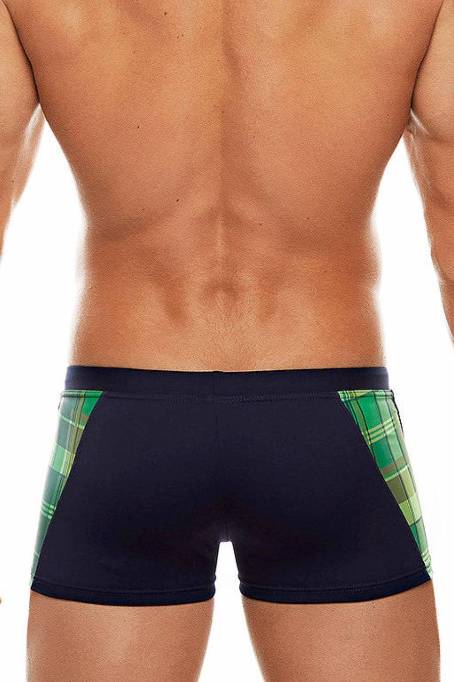 Tribe Navy/Green Highland-Fling Swim Trunk